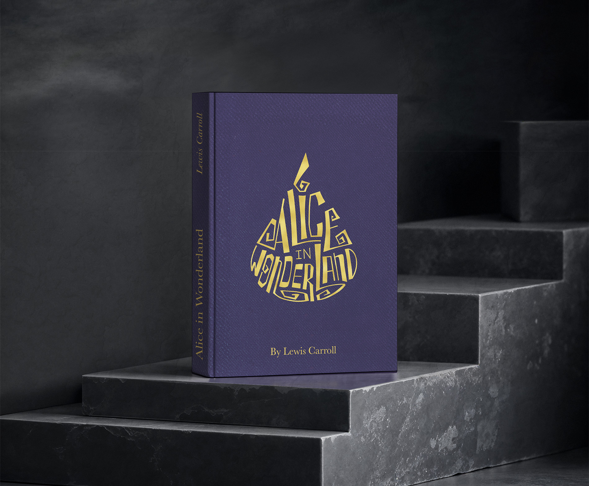 Alice in Wonderland Book Cover Lettering Design