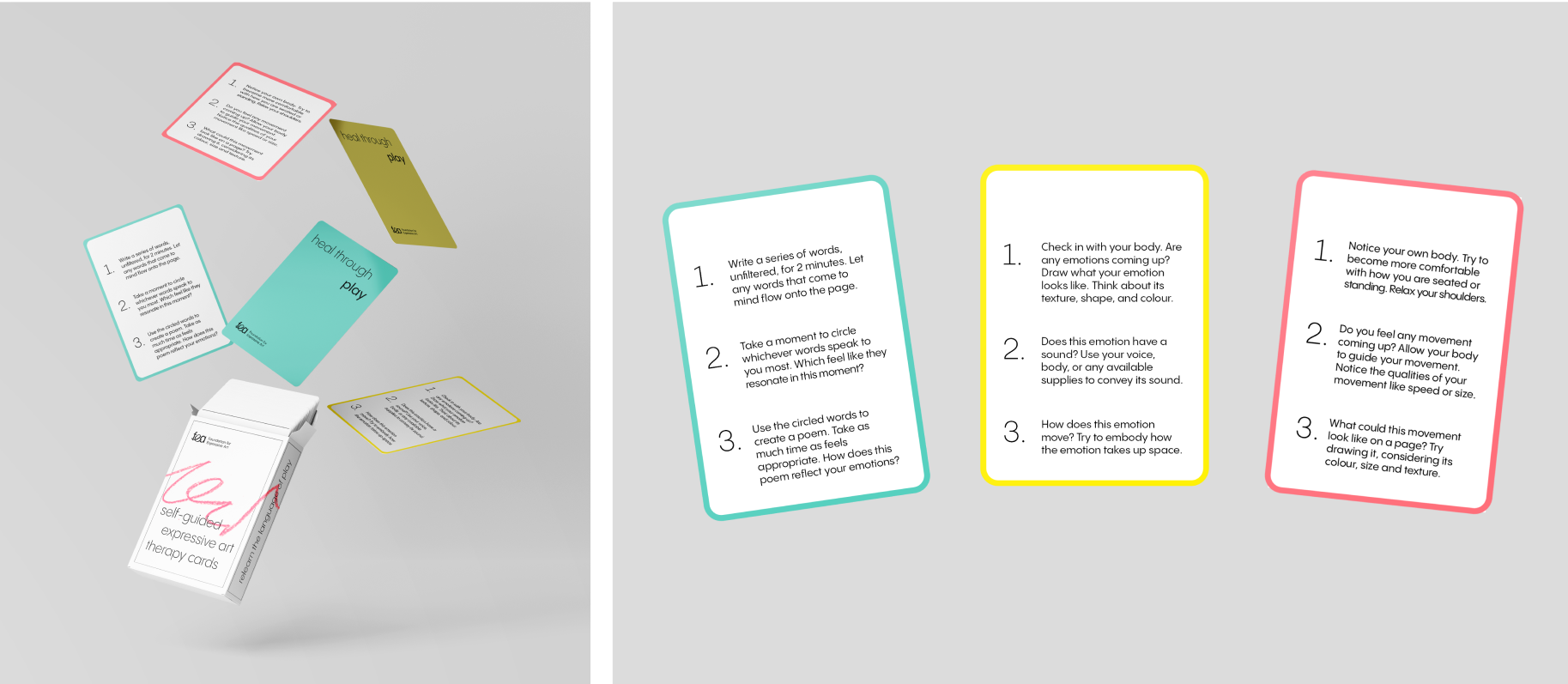 expressive art therapy prompt cards